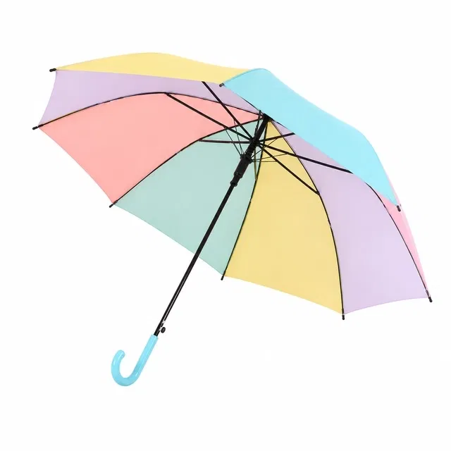 Rainbow Folding Umbrella 21 Inch [Multicolor, J Handle]