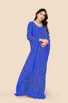 Georgette Bandhini Saree for Women 