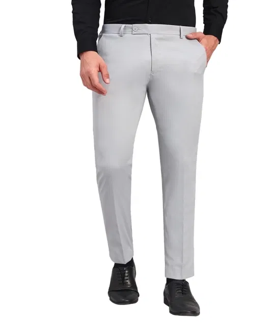 Lycra Regular Fit Trouser for Men (Grey, 30)