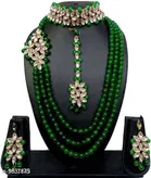 Stylish Alloy and Pearl Beads Women's Jewellery Set