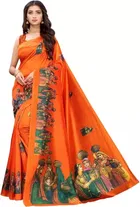 Khadi Silk Printed Saree for Women 