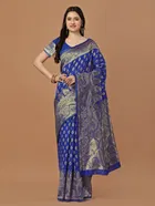 Pure Silk Woven Printed Saree for Women 
