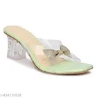 Heels for Women (Sea Green, 3)