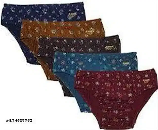 Cotton Blend Briefs for Women (Multicolor, M)
