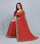 Georgette Printed Saree for Women 