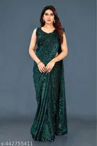 Lycra Sequence Saree for Women 