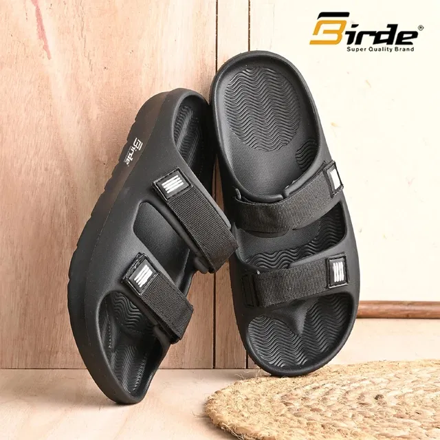Stylish Comfortable Regular Wear EVA Sandals for Men (Black, 10)