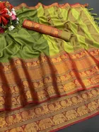 Jacquard Printed Saree for Women 