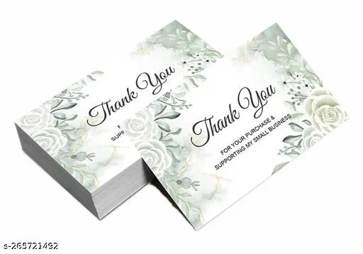 Mini Thank Your for Your Order Business Cards (Multicolor, 3.5x2.1 inches) (Pack of 50)