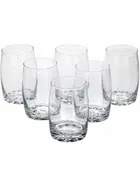 Afast New Designer 300 ml Juicer/ Water Transparent Glasses - Set Of 6