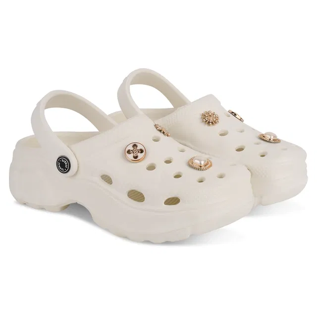 Clogs for Women, Cream (4)