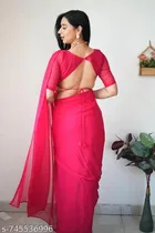 Pre-draped Georgette Saree for Women 
