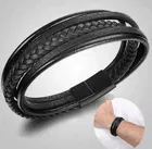 Leather Wrap Bracelet for Men 
