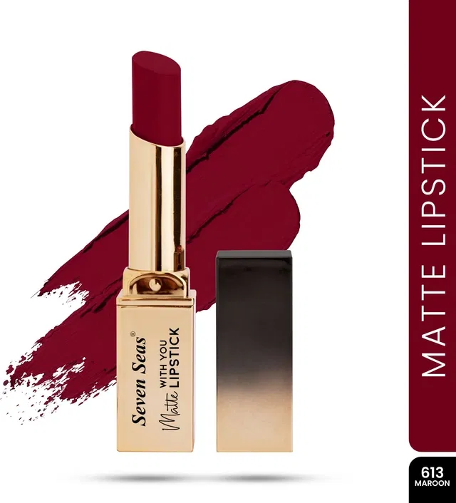 Seven Seas Lipstick for Women, Maroon (3.5g)