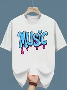 Polyester Printed Half Sleeves T-Shirts For Men, White 