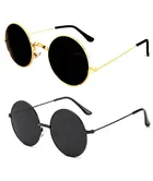 Round frame sunglasses for men (Pack of 2)