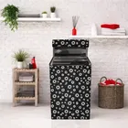 Grover Top Load Washing Machine Cover Black Small Floral Printed Pack of 1