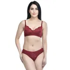 Polycotton Non-Padded Bra with Panty for Women 