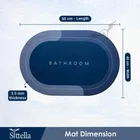 Rubber Water Soaking Bathroom Door Mat 
