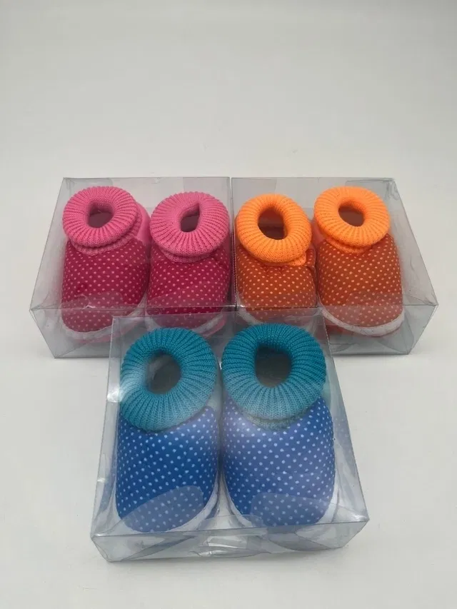 Booties for Infant (Multicolor, 3- 6 Months) (Pack of 3)