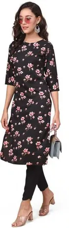 Women Crepe Printed Kurta 