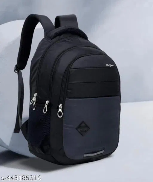 Polyester Backpack for Men & Women, Black