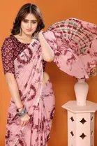 Georgette Printed Saree for Women 