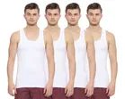 Cotton Vest for Men, Pack of 4 (White, S)