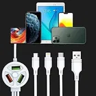 Electric 6in1 10W Charging Cable 3 Plug 3 USB Port, for Mobile Phone, Cable Size: 1.5m
