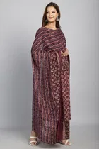 A-Line Cotton Printed Kurti with Bottom & Dupatta Set for Women 