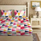 Glace Cotton Printed Double Bedsheet with Two Pillow Covers 