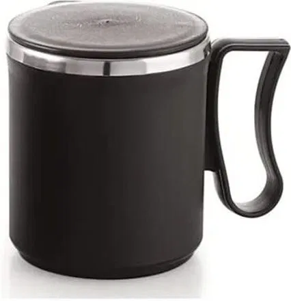 Stainless Steel Coffe Mug, Black (300 ML)