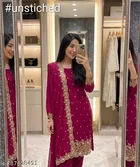 Vichitra Silk Punjabi/All Over Suits for Women 
