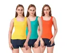 Cotton Blend Camisole for Women (Multicolor, S) (Pack of 3)