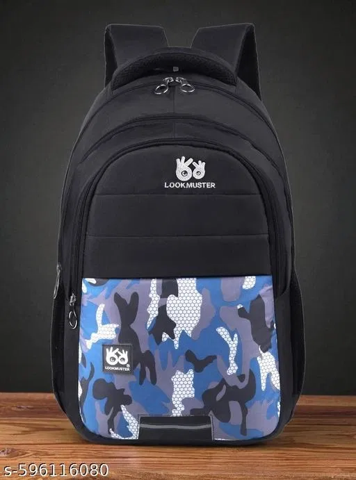 Polyester Backpack for Men & Women, Black