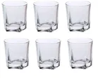 Afast Stylish Clear Transparent Multipurpose Drinking Glass- Water/Juice (150 ml, Glass, Clear, White, Pack of 6)