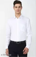Cotton Blend Solid Full Sleeves Shirt for Men 