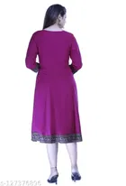 Anarkali Rayon Solid Kurti for Women 