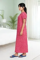 100% Cotton Printed Nightdress for Women 