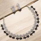 Alloy Choker Necklace with Earrings for Women 