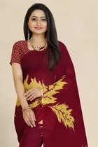 Georgette Printed Saree for Women 