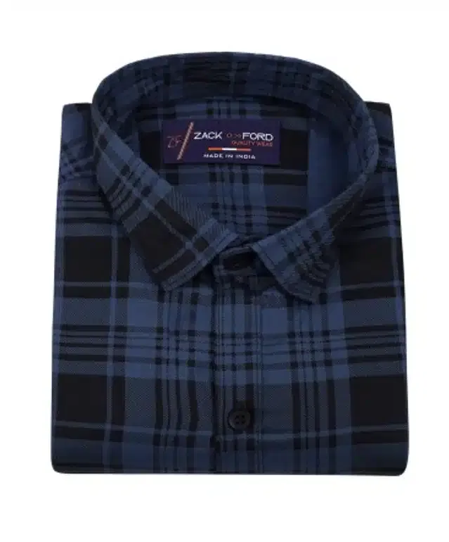 Full Sleeves Shirt for Men (Blue, M)