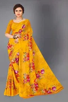 Georgette Printed Saree for Women 