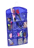 Canvas Wall Hanging Accessories Organizer (Blue)