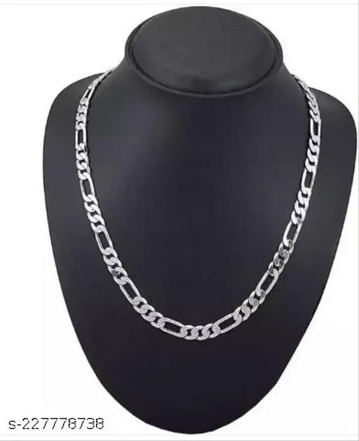 Stainless Steel Chain for Men (Silver, 22 inch)