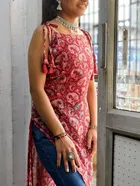 Side Cut Georgette Kurti for Women 