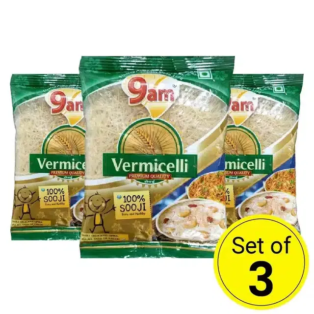 9 AM वर्मिसेली 75 g (सेट ऑफ़ 3)