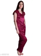 Satin Nightsuit Set for Women 