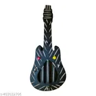 Wooden Guitar Shape Key Holder (Black)