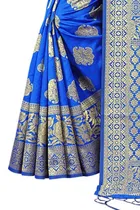 Banarasi Silk Jacquard Print Saree for Women 